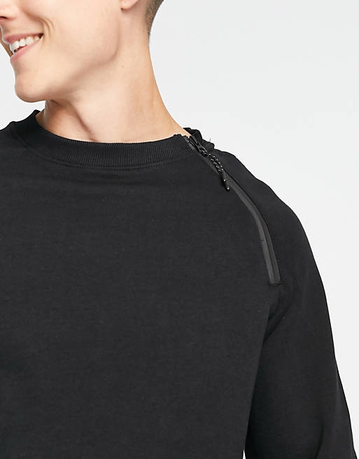 gym and workout clothes Sweatshirts Bolongaro Trevor Fleece Sweatshirt in Black for Men Mens Clothing Activewear 