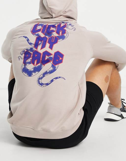 Bolongaro Trevor – Sports – Grå sweatshirt med tryck baktill