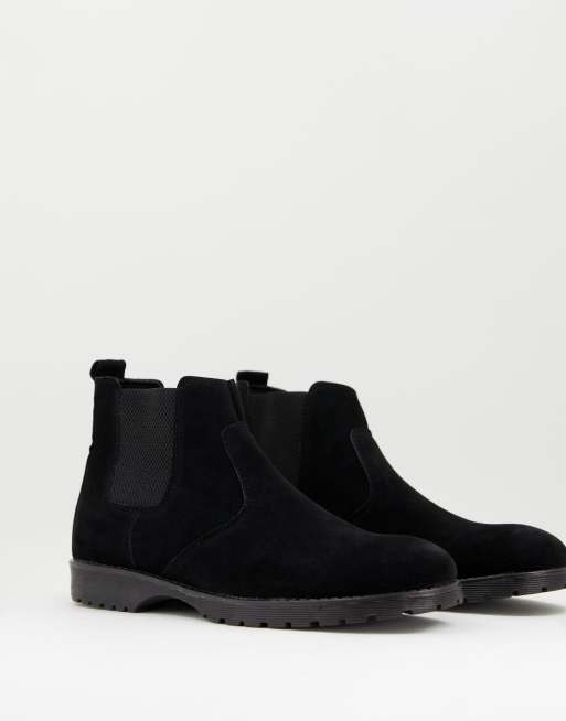 Bolongaro Trevor – Stiefel aus Wildlederimitat zum Reinschlüpfen in Schwarz