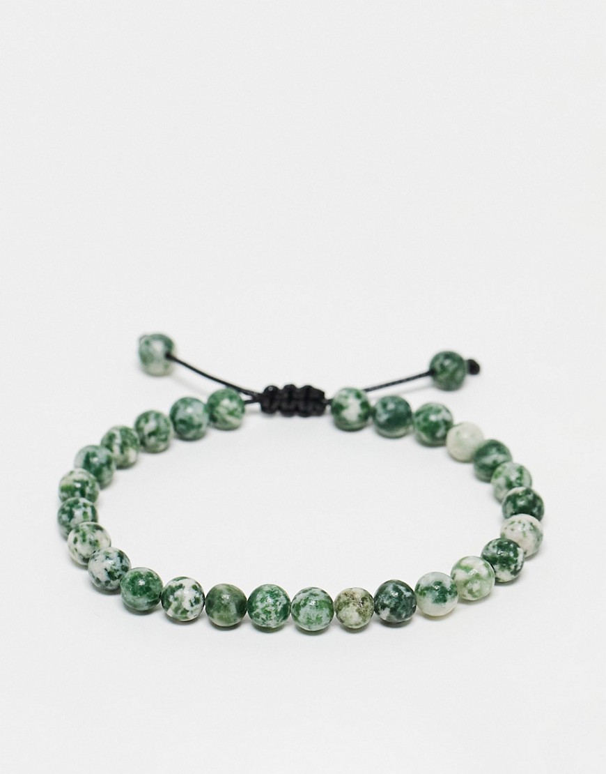 Bolongaro Trevor stone beaded bracelet in green and white-Multi