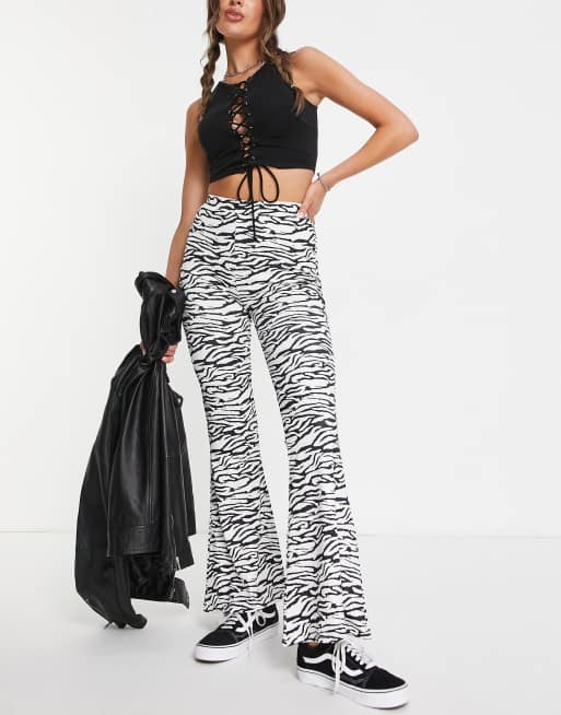 Bolongaro Trevor stretch kick flare trouser in zebra