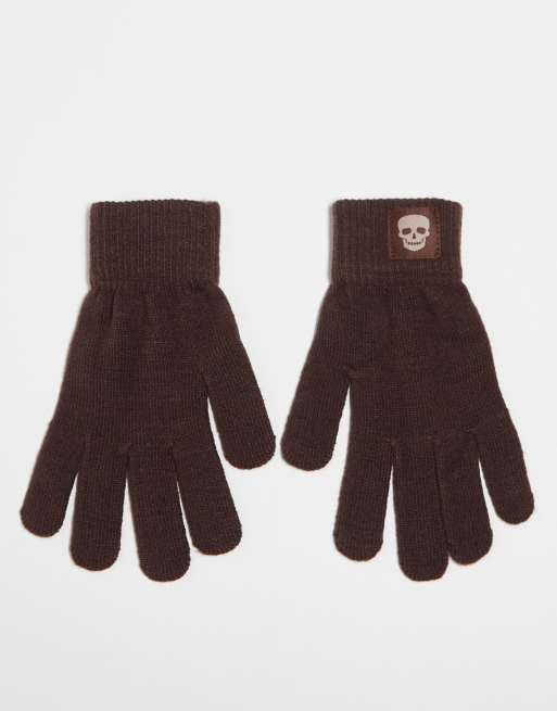 Bolongaro Trevor – Strickhandschuhe in Sepiabraun