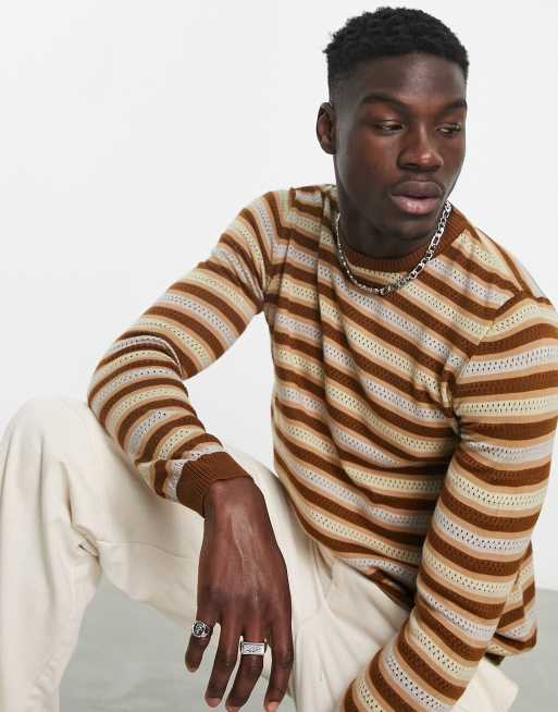Bolongaro Trevor – Strickpullover in Braun mit Streifen