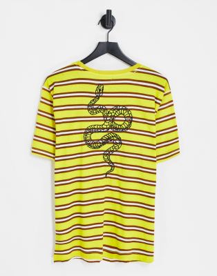 Bolongaro Trevor stripe t-shirt in brown - ASOS Price Checker