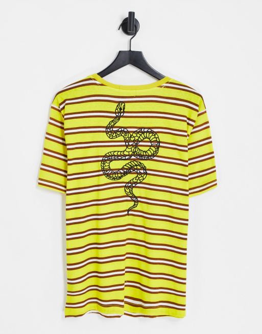 Bolongaro Trevor stripe t-shirt in brown | ASOS