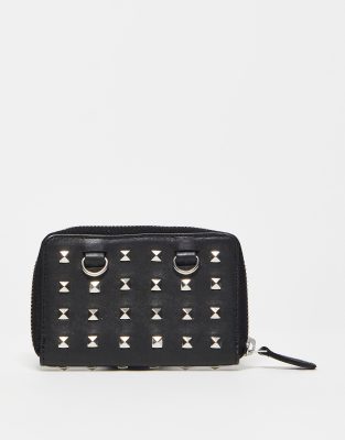 Bolongaro Trevor stud detail card holder in black - ASOS Price Checker