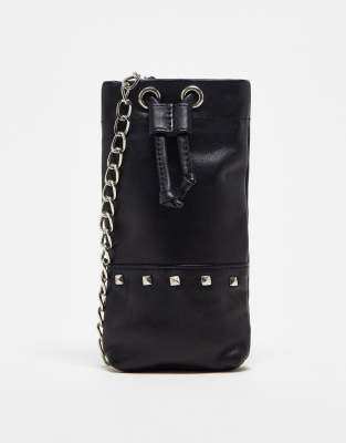 Bolongaro Trevor Bolongaro Trevor studded leather coin pouch in black