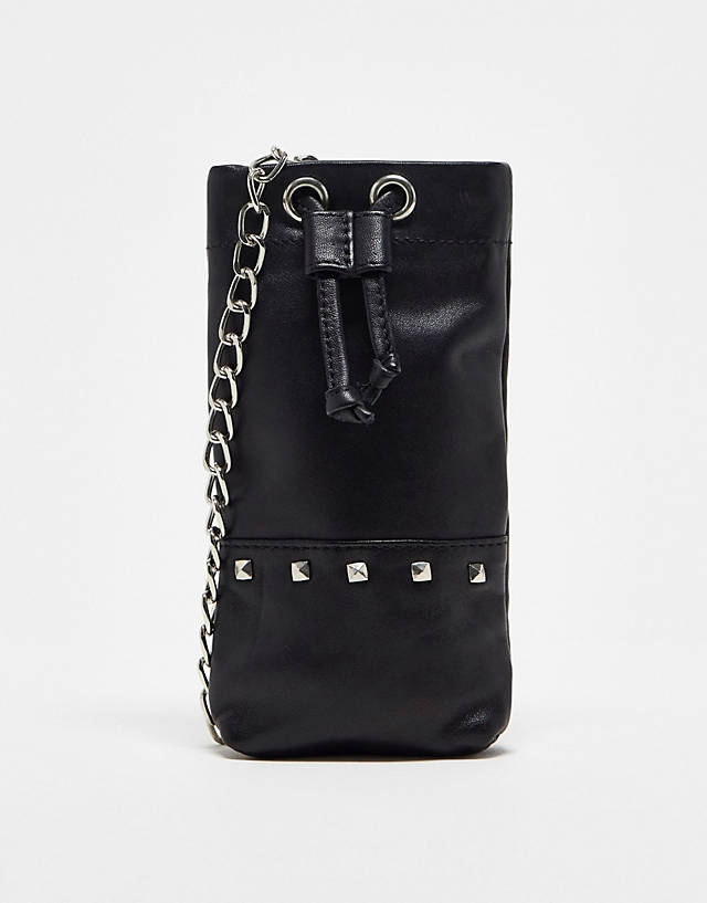 Bolongaro Trevor - studded leather coin pouch in black