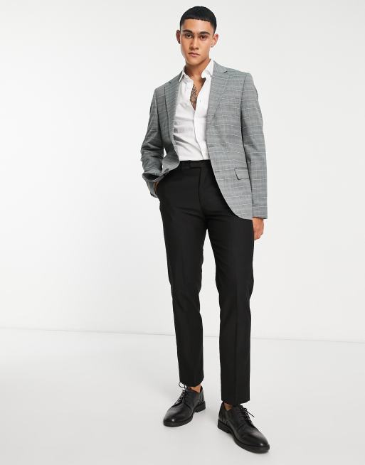 Bolongaro Trevor super skinny fit windowpane check suit jacket | ASOS