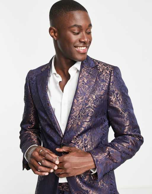 Bolongaro Trevor super skinny suit jacket in floral print | ASOS