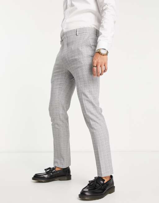 Bolongaro Trevor super skinny suit pants in gray check | ASOS