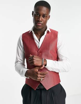 black waistcoat with red back