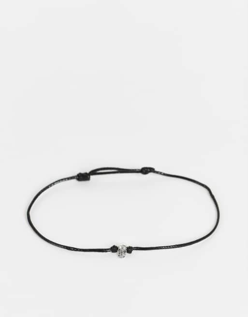 Bolongaro Trevor – Svart armband med knutar och dödskalle