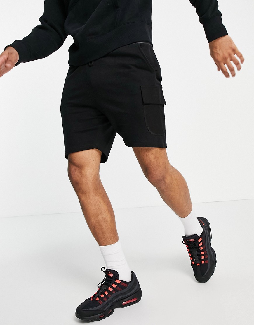 Bolongaro Trevor sweat shorts with woven pockets-Black
