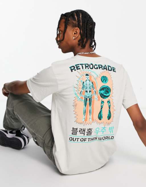 Bolongaro Trevor – Szary T-shirt oversize z nadrukiem na plecach