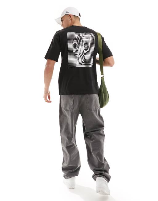Bolongaro Trevor - T-shirt a maniche corte con linee bianche che formano un teschio