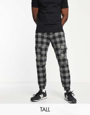 Bolongaro Trevor Tall Agdar woven check cargo trousers - ASOS Price Checker