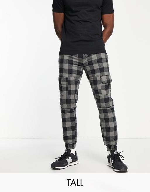 Bolongaro Trevor Tall Agdar woven check cargo trousers