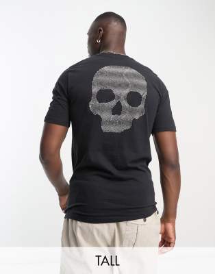 Bolongaro Trevor Plus static skull back print t-shirt in black and green-Multi