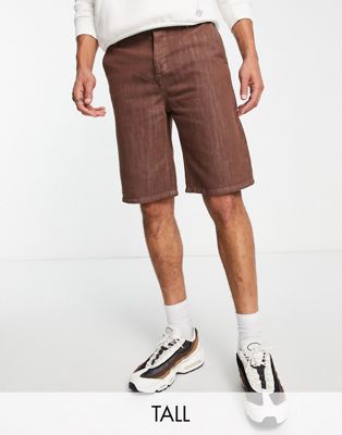 Bolongaro Trevor Tall burmuda shorts in brown - ASOS Price Checker