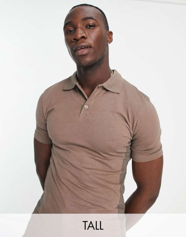 Bolongaro Trevor Tall color block polo in brown