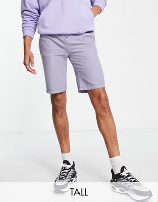 Tall cord shorts in lilac-Purple