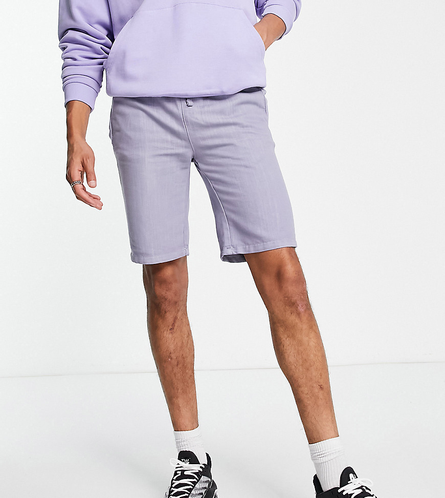 Bolongaro Trevor Tall Cord Shorts In Lilac-purple