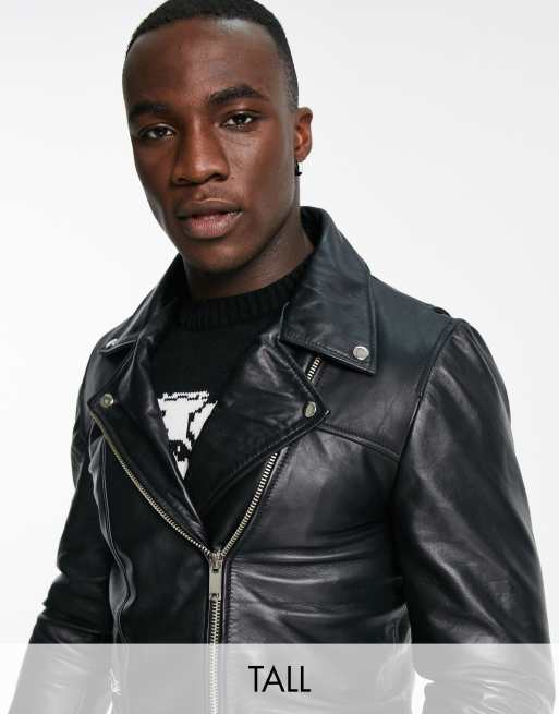 Asos mens biker on sale jacket