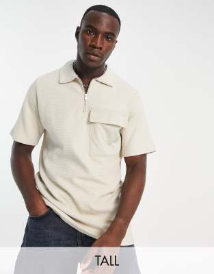 Bolongaro Trevor TALL oversized polo in grey - ASOS Price Checker
