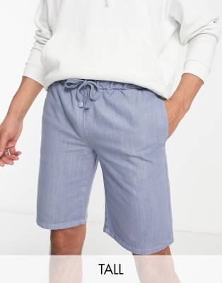 Bolongaro Trevor Tall shorts in blue - ASOS Price Checker