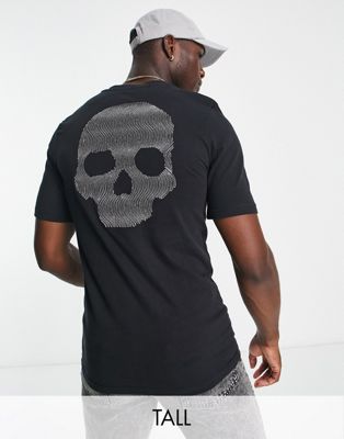 Bolongaro Trevor Tall wave skull t-shirt in black - ASOS Price Checker