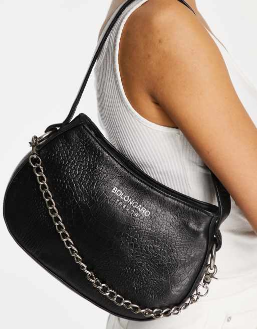 Bolongaro Trevor Tess shoulder bag in black croc ASOS