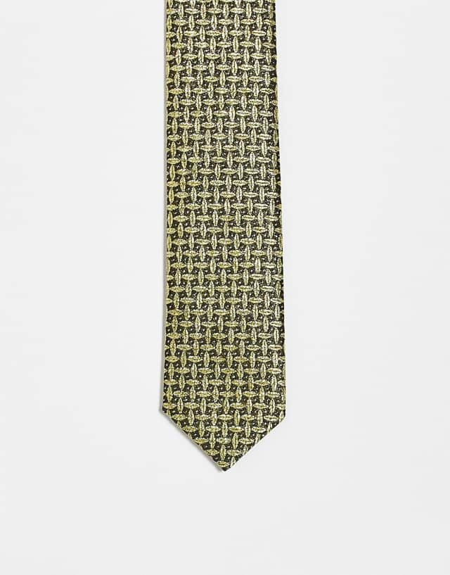 Bolongaro Trevor tie in gold print