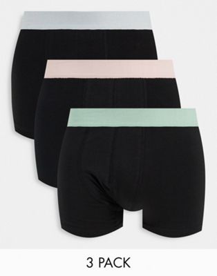Bolongaro Trevor – Unterhosen mit Bund in Pastellfarben im 3er-Pack-Mehrfarbig