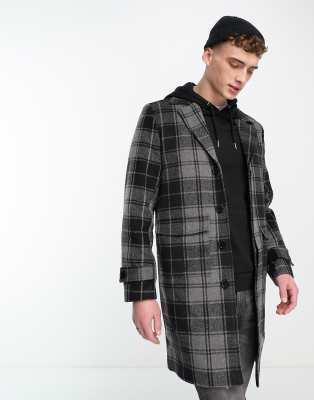 Bolongaro Trevor utility pocket duster in black check