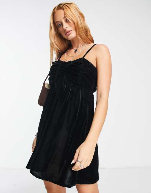 Bolongaro Trevor velvet mini dress in black