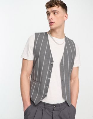 Bolongaro Trevor waistcoat in stripe with contrast panels  - ASOS Price Checker