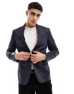 Bolongaro Trevor Bolongaro Trevor wedding plain skinny suit jacket in navy