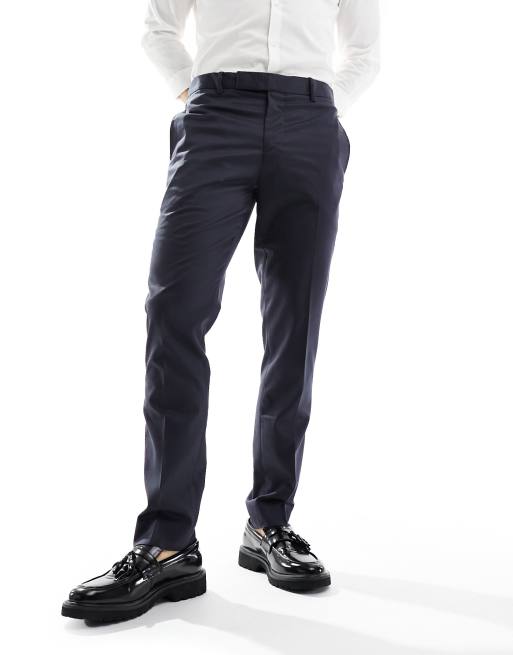Bolongaro Trevor wedding plain skinny suit pants in navy