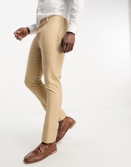 Tan skinny 2025 dress pants