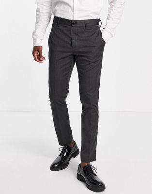 Bolongaro Trevor wedding plain skinny suit trousers in grey