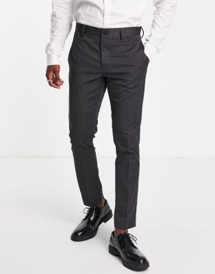 Bolongaro Trevor wedding plain skinny suit trousers in grey - ASOS Price Checker