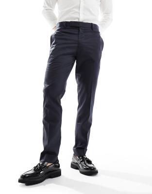 Bolongaro Trevor Bolongaro Trevor wedding plain skinny suit trousers in navy