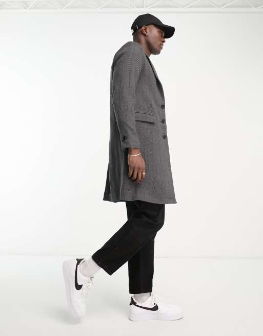 Charcoal wool mix on sale coat