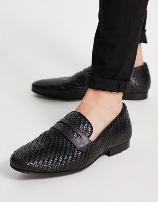 Bolongaro Trevor woven leather loafers in black