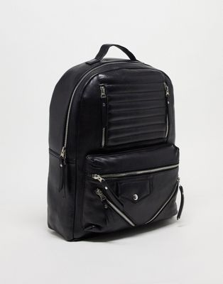 Bolongaro Trevor zip detail backpack in black