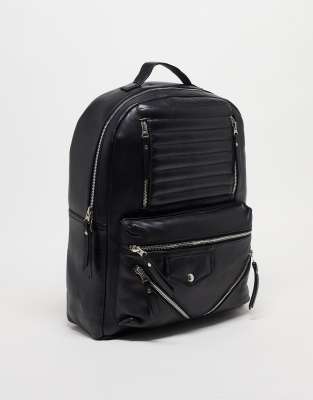 Bolongaro Trevor zip detail backpack in black - ASOS Price Checker