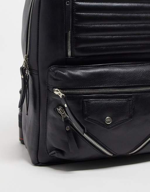 Bolongaro Trevor zip detail backpack in black, 3 of 4