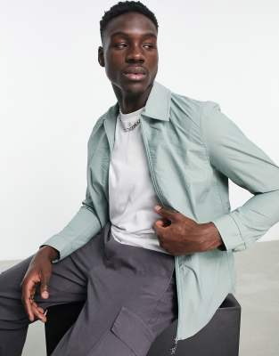 Bolongaro Trevor Bolongaro Trevor zip through jacket in khaki-Green