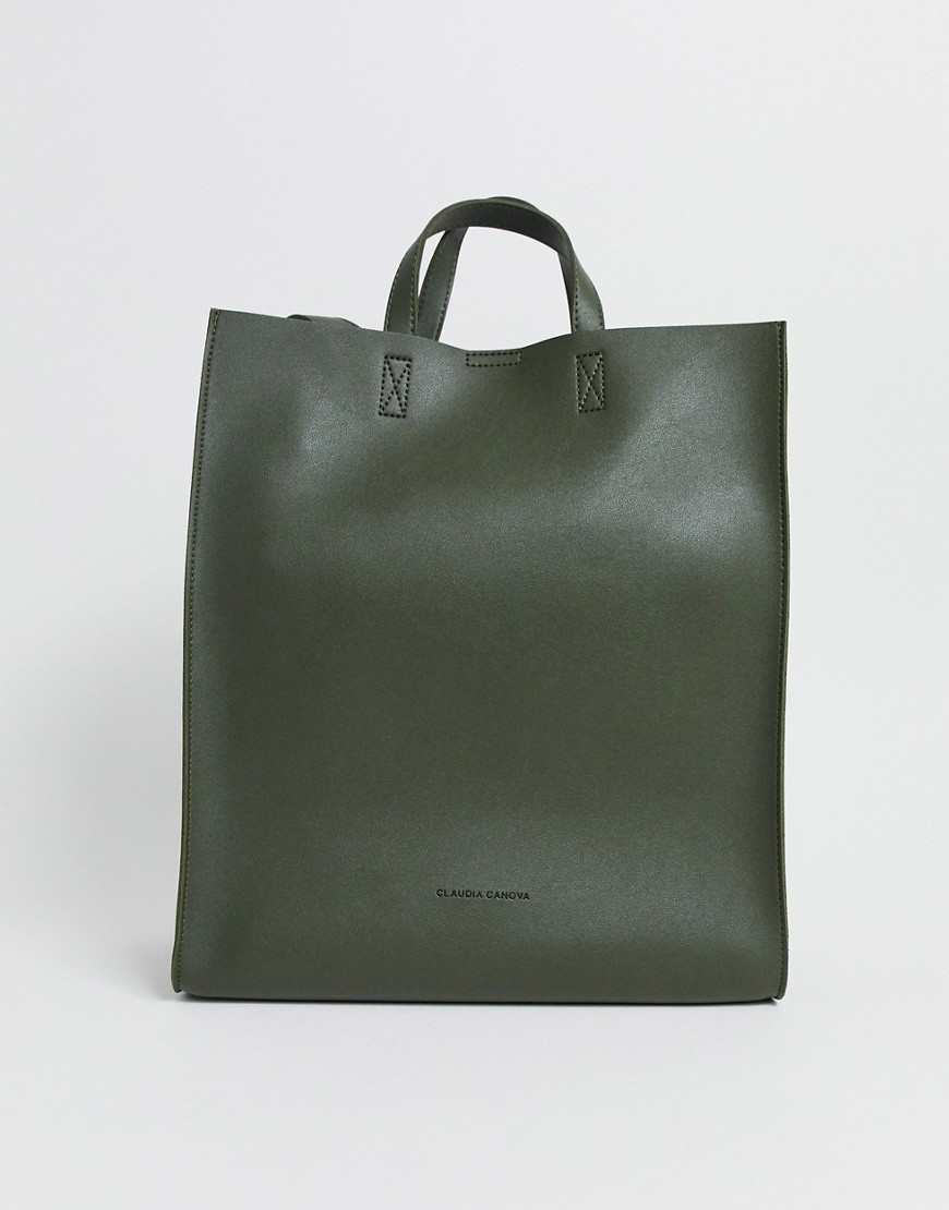 фото Большая сумка-тоут цвета хаки claudia canova-зеленый